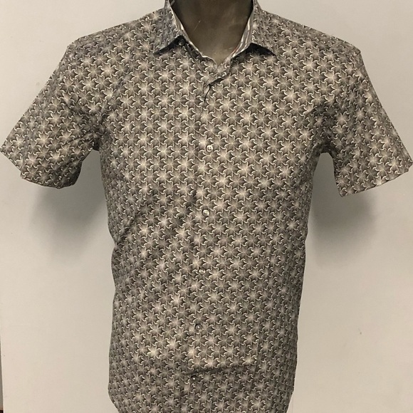 Mizumi shirt button front grey specks modern fit - Picture 1 of 3